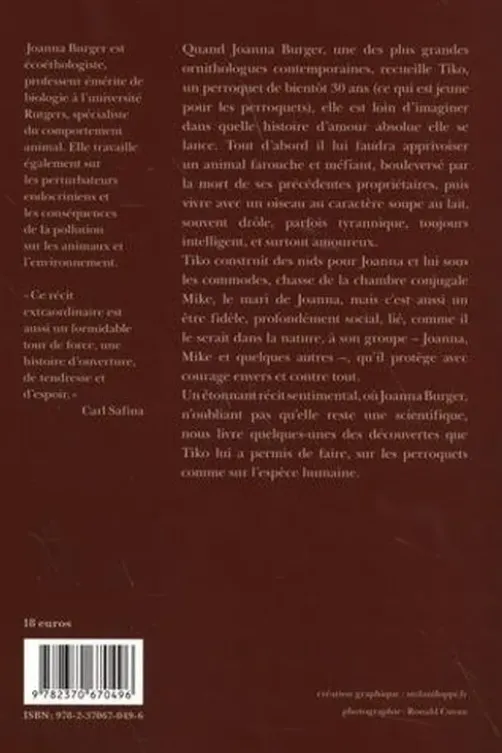 Le perroquet qui m'aimait. Une histoire vraie, Joanna Burger