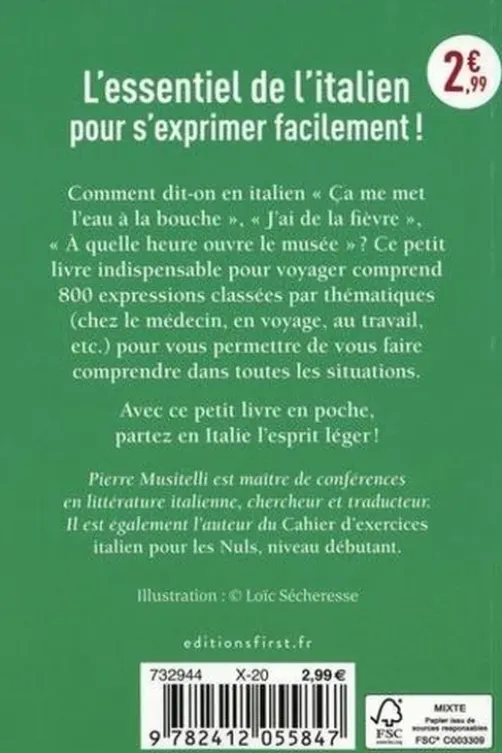 Le petit livre des 800 expressions pour tout dire en italien, Pierre Musitelli