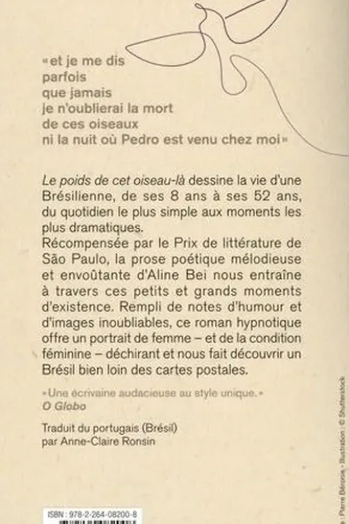 Le poids de cet oiseau-là, Aline Bei