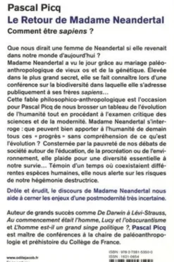 Le retour de Madame Neandertal. Comment être sapiens ?, Pascal Picq