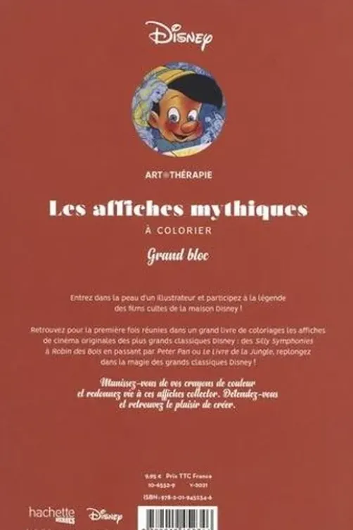 Les affiches mythiques à colorier, Disney