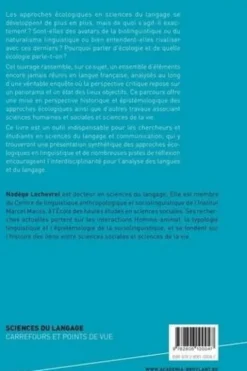 Les approches écologiques en linguistique. Enquête critique, Nadège Lechevrel