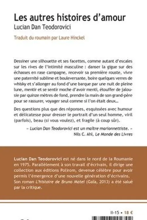 Les autres histoires d'amour, Lucian Dan Teodorovici