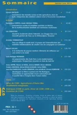 Les Cahiers d'Outre-Mer N° 273, janvier-juin 2016 : Coexistence des mondes ruraux et des agricultures, Sylvain Racaud