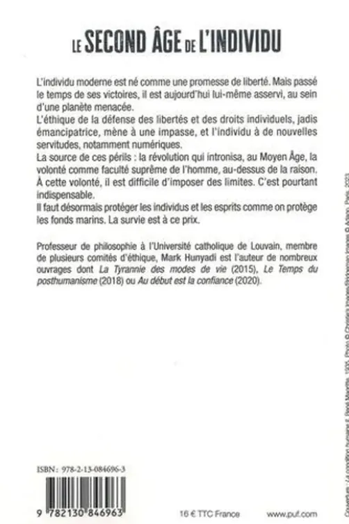 Le Second Age de l'individu. Pour une nouvelle émancipation, Mark Hunyadi
