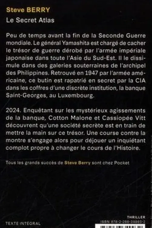 Le secret atlas, Steve Berry