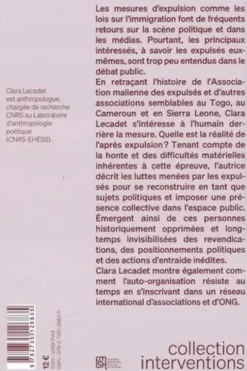 Les expulsés, sujets politiques, Clara Lecadet