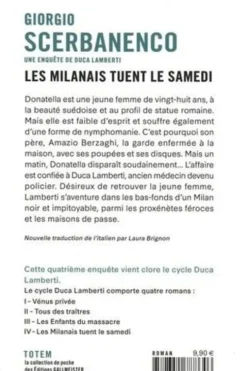 Les Milanais tuent le samedi, Giorgio Scerbanenco
