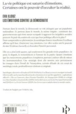 Les émotions contre la démocratie, Eva Illouz