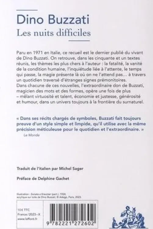 Les nuits difficiles, Dino Buzzati