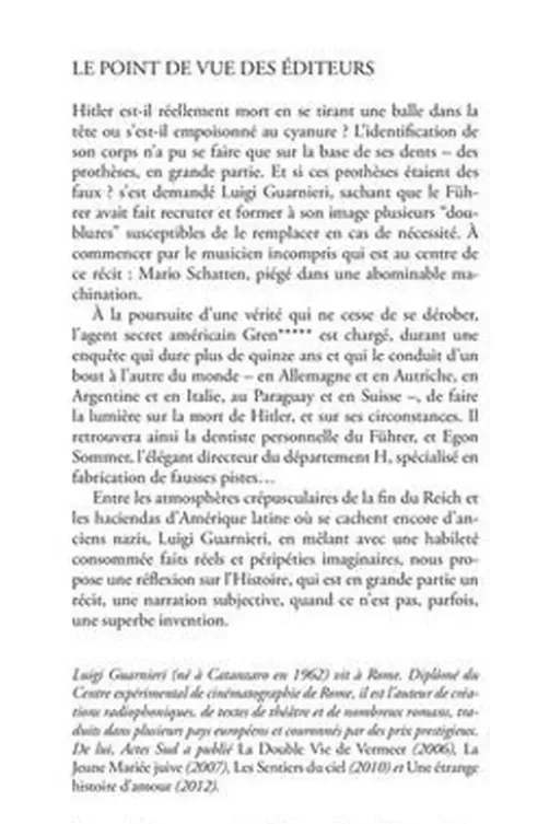 Le sosie d'Adolf Hitler, Luigi Guarnieri