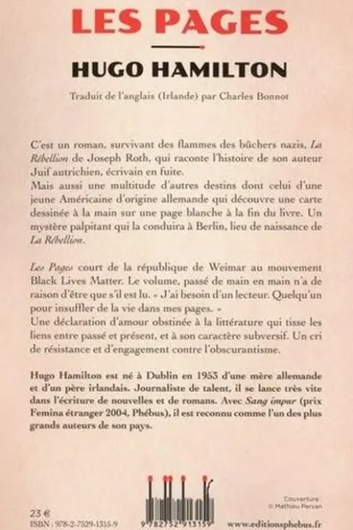 Les pages, Hugo Hamilton