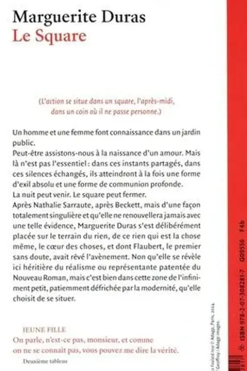 Le square, Marguerite Duras