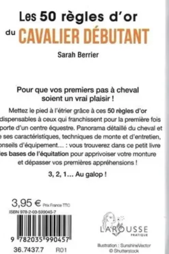 Les 50 règles d'or du cavalier débutant, Sarah Berrier