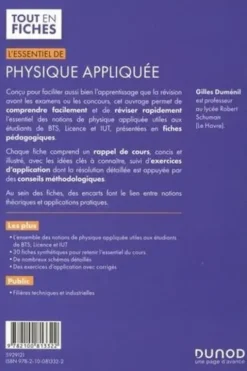 L'essentiel de physique appliquée. BTS, Licence, IUT, Gilles Duménil