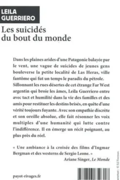Les suicidés du bout du monde. Chronique d'une petite ville de Patagonie, Leila Guerriero