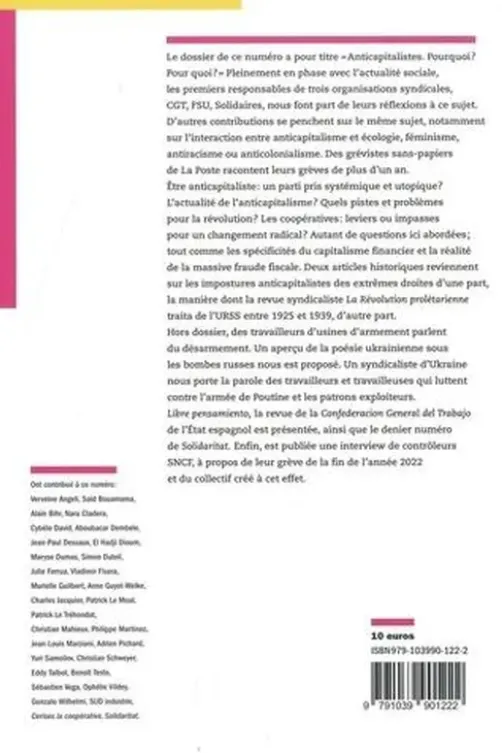 Les utopiques N° 22, printemps 2023 : Anticapitalisme Pourquoi ? Pour quoi ?, Murielle Guilbert
