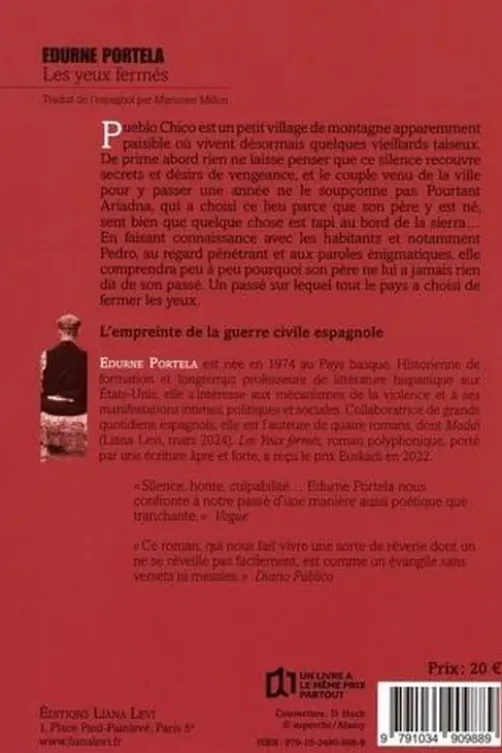 Les yeux fermés, Edurne Portela