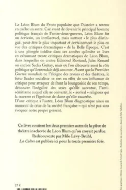 Le théâtre de Léon Blum, Milo Lévy-Bruhl