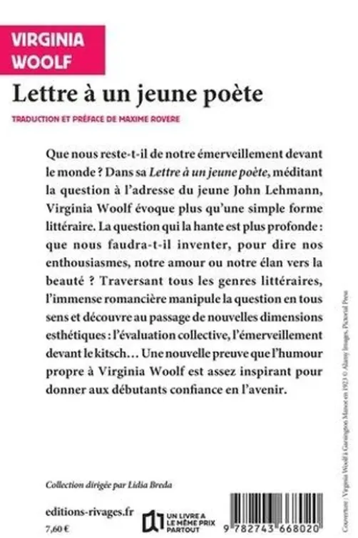 Lettres à un jeune poète et autres textes, Virginia Woolf