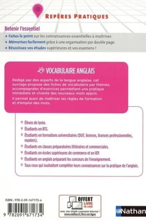 Le vocabulaire anglais, Daniel Bonnet-Piron