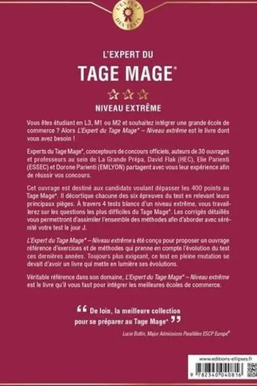 L'expert du Tage Mage® Niveau extrême. 4 tests blancs, David Flak