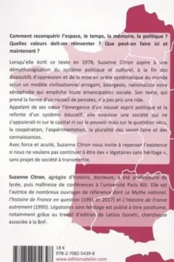 Légataires sans héritage. Pensées pour un autre monde, Suzanne Citron