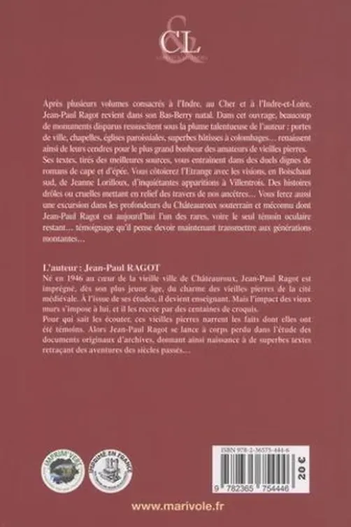 Légendes et patrimoine de l'Indre, Jean-Paul Ragot