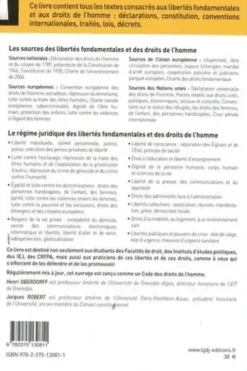 Libertés fondamentales et droits de l'Homme. Recueil de textes français et internationaux, Edition 2023, Henri Oberdorff