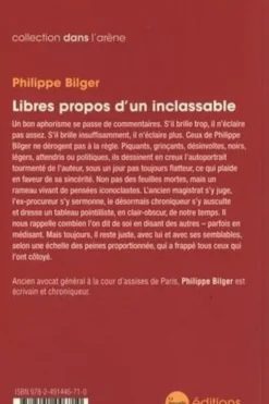 Libres propos d'un inclassable, Philippe Bilger