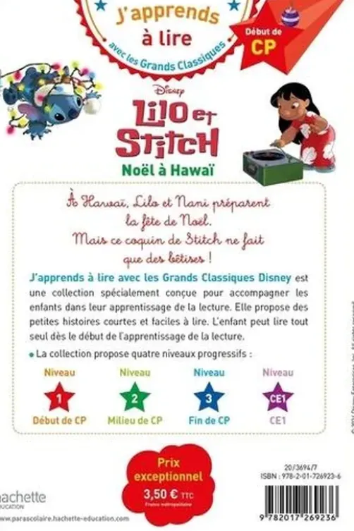 Lilo et Stitch. Noël à Hawaï. Début de CP, Niveau 1, Isabelle Albertin