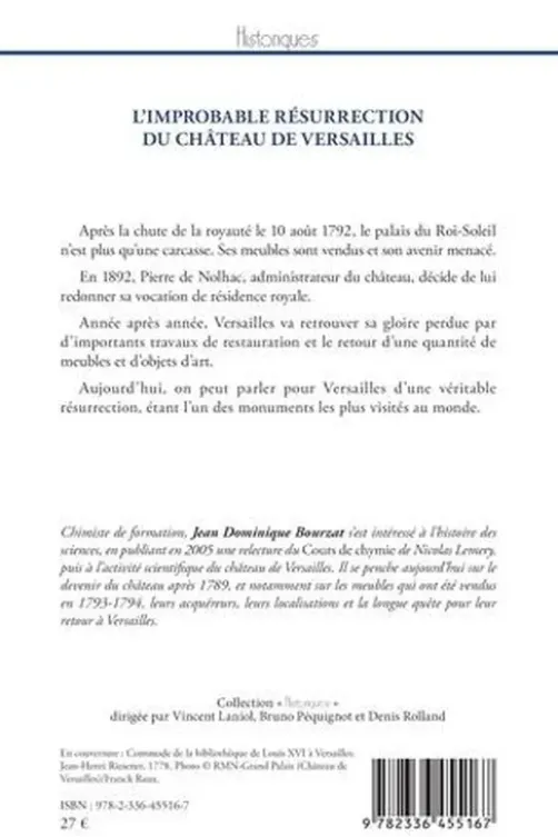 L'improbable résurrection du château de Versailles, Jean-Dominique Bourzat