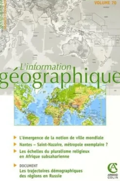 L'information géographique N° 70, Décembre 2006, Bernard Fritsch