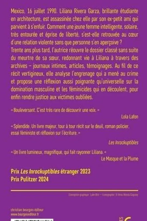 L'invincible été de Liliana, Cristina Rivera Garza
