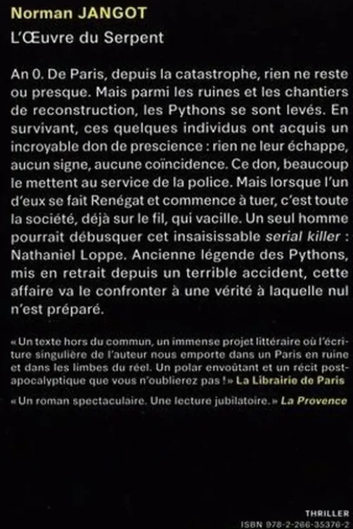 L'oeuvre du serpent, Norman Jangot