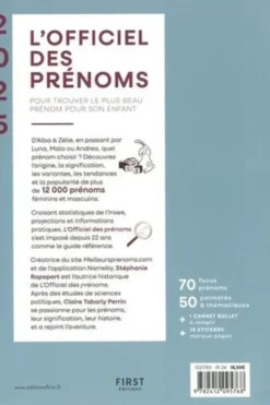 L'officiel des prénoms. Edition 2025, Stéphanie Rapoport