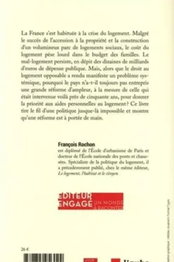 Logement. Critique d'une politique impossible, François Rochon Saint-Aubert