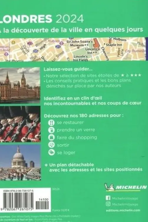 Londres. Edition 2024. Avec 1 Plan détachable, Michelin