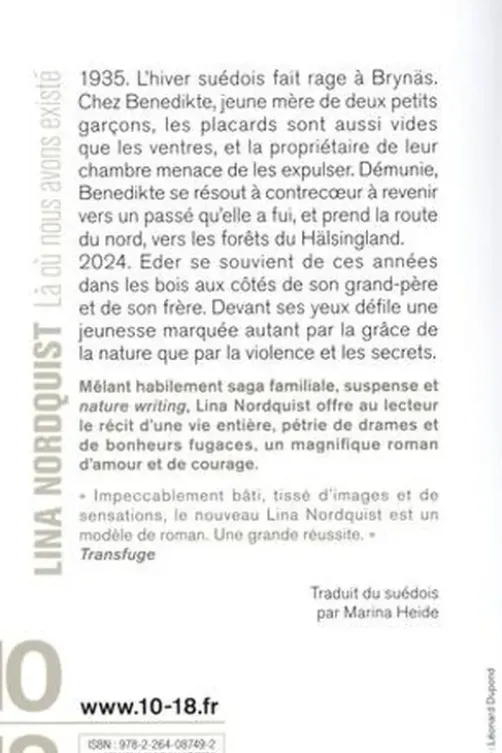 Là où nous avons existé, Lina Nordquist