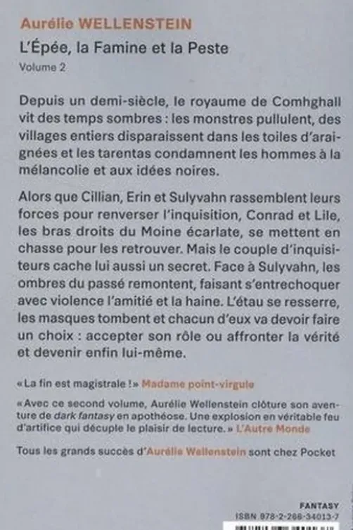 L'épée, la famine et la peste Tome 2, Aurélie Wellenstein