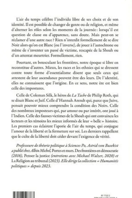 L'ère des impostures, Astrid Von Busekist