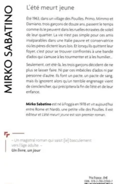 L'été meurt jeune, Mirko Sabatino