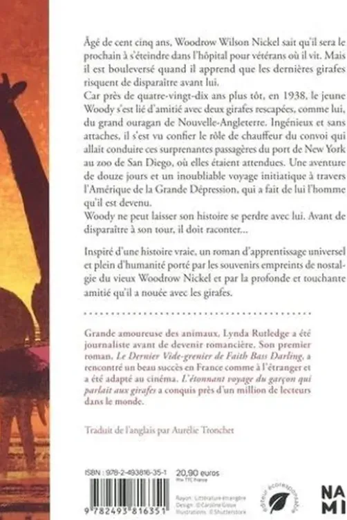 L'étonnant voyage du garçon qui parlait aux girafes, Lynda Rutledge