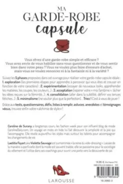 Ma garde-robe capsule. Optimiser mon dressing en 5 étapes, grâce à des tests, des questionnaires, des conseils, des astuces..., Caroline de Surany