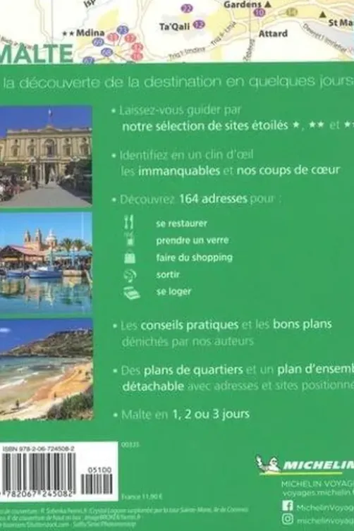 Malte. Edition 2020. Avec 1 Plan détachable, Michelin