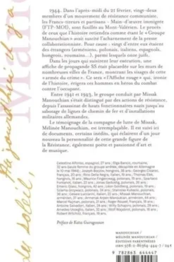 Manouchian. Témoignage suivi de poèmes, lettres et documents inédits
