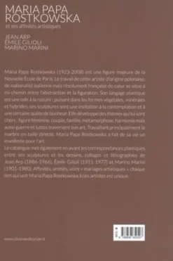 Maria Papa Rostkowska et ses affinités artistiques. Jean Arp, Emile Gilioli, Marino Marini, Edition bilingue français-anglais, Marianne Lombardi