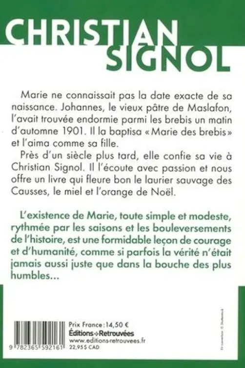 Marie des brebis [EDITION EN GROS CARACTERES, Christian Signol