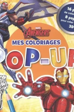 Marvel Avengers. 16 pages de coloriages et 8 pop up pour créer ton livre 3D, Hemma