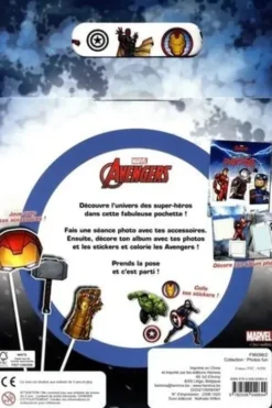 Marvel Avengers Photos fun Captain America. Avec un album photos, des stickers et des accessoires